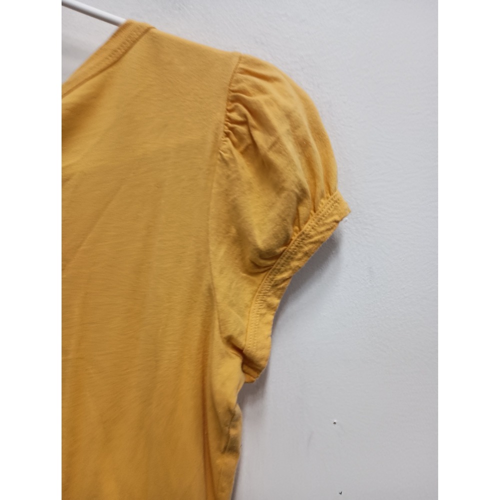 Self Esteem V-Neck Graphic T-Shirt Women XL Mustard Yellow Vintage Y2K Floral - Picture 9 of 11